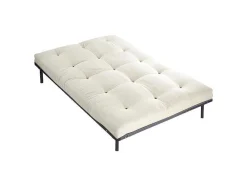 DREAMEA Set Matras En Lattenbodem-Set Lattenbodem + Futon 140 X 190 Cm - 100% Katoen - Shiva Van - Beige