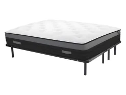 Ysmée Set Matras En Lattenbodem-Set Lattenbodem + Matras 1118 Pocketveren Met Ventilatieband Airplay Van Dreamea Play Dikte 24 Cm - 180 X 200 Cm