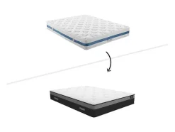 Ysmée Set Matras En Lattenbodem-Set Lattenbodem + Matras 1118 Pocketveren Met Ventilatieband Airplay Van Dreamea Play Dikte 24 Cm - 180 X 200 Cm
