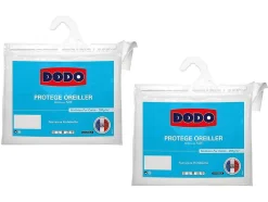DODO Hoofdkussen-Set Van 2 Absorberende Kussenbeschermers - 60 X 60Cm - Ultra Confort