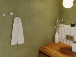 Vente-unique Opbergaccessoire-Set Van 3 Badkamerhaakjes In Terrazzo - 3 Groottes - Stochi