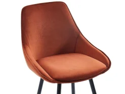 Vente-unique Barkruk-Set Van 2 Barkrukken - Fluweel - Terracotta - Masurie