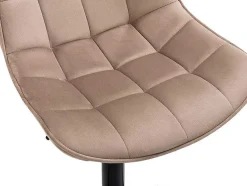 Vente-unique Barkruk-Set Van 2 Barkrukken Lima Ii - Fluweel & Metaal - Beige