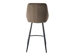 Vente-unique Barkruk-Set Van 2 Barkrukken Masurie - Fluweel - Taupe