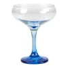 OZAIA Tafelservies-Set Van 6 Blauwe Cocktailglazen Op Voet 32 Cl - D. 6.5 X H. 20 Cm - Coraly