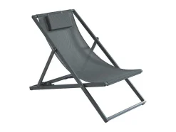 MYLIA Ligstoel-Set Van 2 Chileense Ligstoelen Van Aluminium - Antraciet - Anilio Van