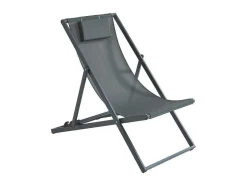 MYLIA Ligstoel-Set Van 2 Chileense Ligstoelen Van Aluminium - Antraciet - Anilio Van