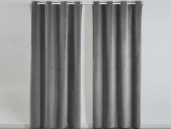 OZAIA Aanbiedingen: Woonaccessoires-Set Van 2 Fluwelen Gordijnen - 140 X 260 Cm - Grijs - Ahtari