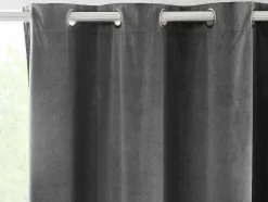 OZAIA Aanbiedingen: Woonaccessoires-Set Van 2 Fluwelen Gordijnen - 140 X 260 Cm - Grijs - Ahtari