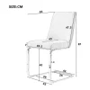 ModernLuxe Stoel-Set Van 4 Fluwelen Sledestoelen - Rugleuning Ruitpatroon - Onderstel Zilverkleurig Metaal - Beige