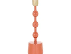 OZAIA Kandelaar En Kaars-Set Van 2 Geemailleerde Aluminium Kandelaars - H.26,5 Cm En H.22 Cm - Terracotta - Parina