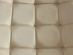 Vente-unique Stoel-Set Van 6 Gewatteerde Stoelen - Velours En Zwart Metaal - Beige - Ollua