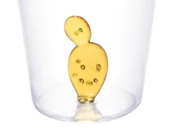 OZAIA Tafelservies-Set Van 4 Glazen Met Cactus - Transparant En Groen - O8 X H10 Cm - Puntia