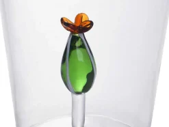 OZAIA Tafelservies-Set Van 4 Glazen Met Cactus - Transparant En Groen - O8 X H10 Cm - Puntia
