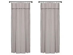 OZAIA Aanbiedingen: Woonaccessoires-Set Van 2 Gordijnen Van Katoen En Linnen - 140 X 280 Cm - Taupegrijs - Borina