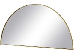 OZAIA Spiegel-Set Van 2 Halfronde Spiegels In Metaal - B.50 X H.100 Cm - Goudkleurig - Gavra