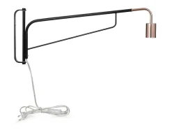 OZAIA Wandlamp-Set Van 2 Hangende Wandlampen - Metaal - L65 X D10 X H25 Cm - Zwart En Koperkleurig - Colwood.