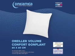 DREAMEA Hoofdkussen-Set Van 2 Hoofdkussens 60 X 60 Cm Van - 600 Gr - Marin