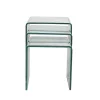 Vente-unique Salontafel-Set Van 3 Inschuifbare Bijzettafels Minka - Glas