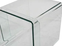 Vente-unique Salontafel-Set Van 3 Inschuifbare Bijzettafels Minka - Glas