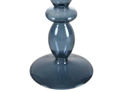 OZAIA Kandelaar En Kaars-Set Van 2 Kandelaars - D9 X H21 Cm En D9 X H18,5 Cm - Glas - Blauw - Kandie
