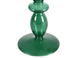 OZAIA Aanbiedingen: Woonaccessoires-Set Van 2 Kandelaars - D9 X H21 Cm En D9 X H18,5 Cm - Glas - Groen - Kandie