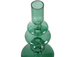 OZAIA Aanbiedingen: Woonaccessoires-Set Van 2 Kandelaars - D9 X H21 Cm En D9 X H18,5 Cm - Glas - Groen - Kandie