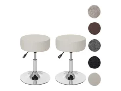 Vente-unique Kruk-Set Van 2 Krukken Mcw-C22, Kunstleer, Creme