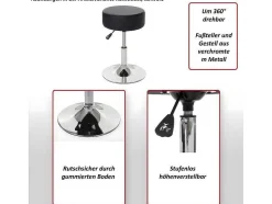 Vente-unique Kruk-Set Van 2 Krukken Mcw-C22, Textiel, Grijs