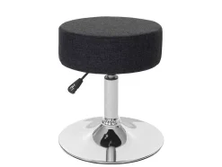 Vente-unique Kruk-Set Van 2 Krukken Mcw-C22, Textiel, Donkergrijs