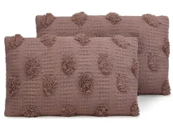 OZAIA Huistextiel-Set Van 2 Kussens 100% Getuft Katoen Jadel - 30 X 50 Cm - Oudroze