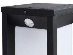SOLARGEO Tuinlamp-Set Van 2 Led-Buitenwandlampen Op Zonne-Energie - L. 15 X H. 30 Cm - Metaal - Zwart - Fozzano