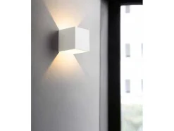 OZAIA Wandlamp-Set Van 2 Ledlampen In Aluminium - H10 Cm - Wit - Paisley