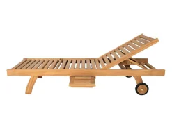 MYLIA Ligstoel-Set Van 2 Ligbedden Met Verschillende Standen In Teak - Licht Hout - Byblos Ii Van