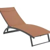 MYLIA Ligstoel-Set Van 2 Ligstoelen Met Verschillende Standen Van Aluminium En Textileen - Terracotta - Saranda Van
