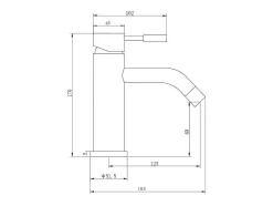 Shower & Design Kraan-Set Van 2 Mechanische Mengkranen Met Ronde Vorm Van Roestvrij Staal - Geborsteld Nikkelkleurig - H17 Cm - Salavan
