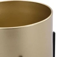 OZAIA Decoratieobject Voor Binnen-Set Van 2 Metalen Bloempotten - D25 X H39 En D23 X H35,5 - Goud En Zwart - Edmee