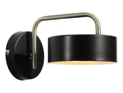 OZAIA Wandlamp-Set Van 2 Metalen Wandlampen In Vintage Stijl - L24 X H14,5 Cm - Zwart En Goudkleurig - Otilie
