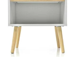 ModernLuxe Nachtkastje-Set Van 2 Nachtkastjes - 1 Lade En 1 Nis - Wit