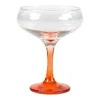 OZAIA Tafelservies-Set Van 6 Oranje Cocktailglazen Op Voet 32 Cl - D. 6.5 X H. 20 Cm - Coraly