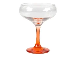 OZAIA Tafelservies-Set Van 6 Oranje Cocktailglazen Op Voet 32 Cl - D. 6.5 X H. 20 Cm - Coraly