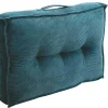 OZAIA Huistextiel-Set Van 2 Palletkussens Van Ribfluweel - L60 X D40 Cm - Blauw - Baila
