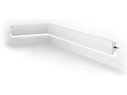Vente-unique Plint-Set Van 3 Plinten Van Polystyreen L290 X H5 Cm Wit - Ardeo