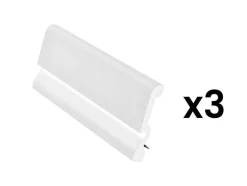 Vente-unique Plint-Set Van 3 Plinten Van Polystyreen L290 X H10 Cm Wit - Coreo