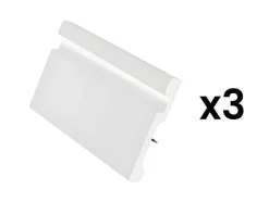 Vente-unique Plint-Set Van 3 Plinten Van Polystyreen L290 X H12 Cm Wit - Ateno