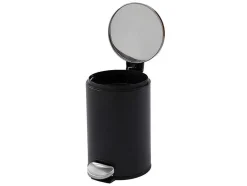 OZAIA Keukenaccessoire En -Opbergruimte-Set Van 2 Roestvrijstalen Pedaalemmers Pira - 30L En 3L - Zwart En Koper