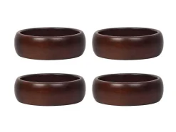 OZAIA Tafelservies-Set Van 4 Schaaltjes - D13 X H4 Cm - Mangohout - Naturel - Valisa