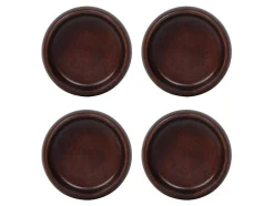 OZAIA Tafelservies-Set Van 4 Schaaltjes - D13 X H4 Cm - Mangohout - Naturel - Valisa