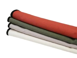 OZAIA Textiel Voor Eettafel-Set Van 4 Servetten Van Katoen En Linnen - 45 X 45 Cm - Gebroken Wit - Borina