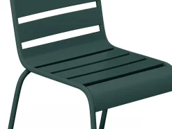 MYLIA Tuinset-Set Van 2 Stapelbare Metalen Tuinstoelen - Dennengroen - Mirmande Van
